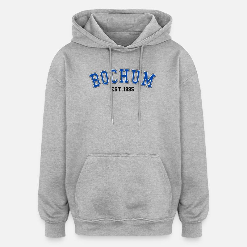 Bochum Est. 1995 - Sweat à capuche oversize unisexe - gris chiné