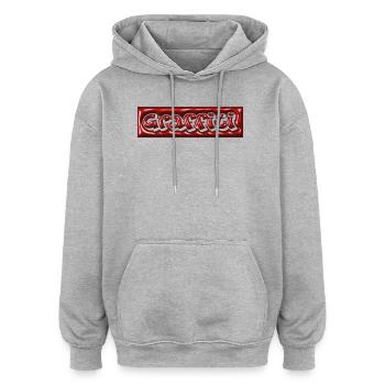 Graffiti Bubble 3D - Oversized Unisex Hoodie - heather grey - Front - Noah (186cm)