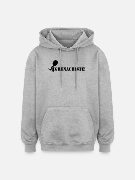 Grenachiste - Oversized Unisex Hoodie - heather grey