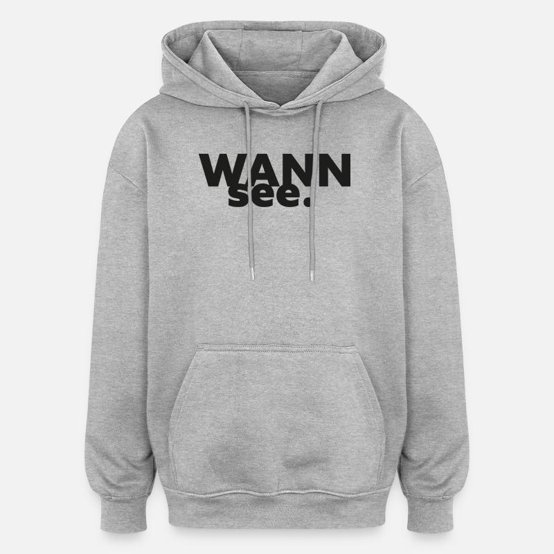 Collection GIUDAN Berlin : Wannsee - Sweat à capuche oversize unisexe - gris chiné