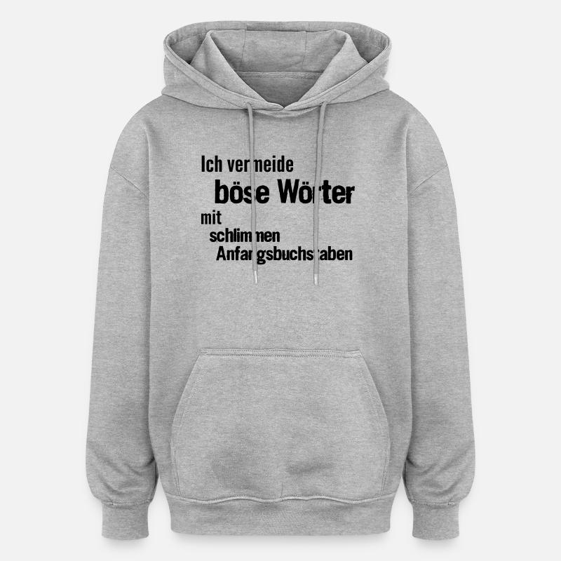 Mots maléfiques - Sweat à capuche oversize unisexe - gris chiné