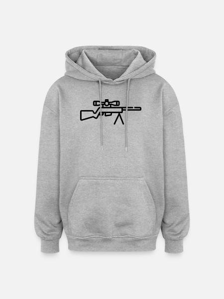 sniper - Oversized Unisex Hoodie - heather grey