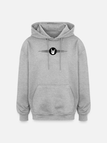 Party Hand Icon Line - Oversized Unisex Hoodie - heather grey