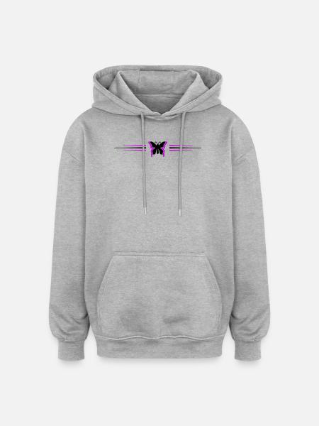 Butterfly Symbol Line - Oversized Unisex Hoodie - heather grey