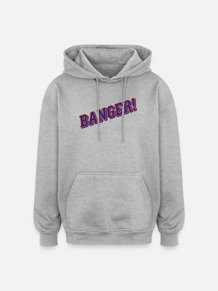 Banger! - Viraler Internetkultur-Humor - Oversized Unisex Hoodie - Grau meliert