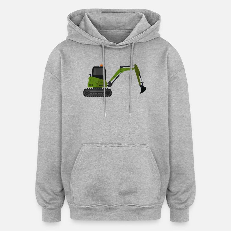 Bagger - Oversized Unisex Hoodie - Grau meliert