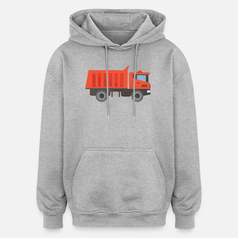 Camion - Sweat à capuche oversize unisexe - gris chiné