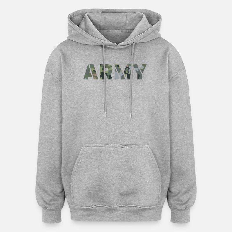 ARMY NL NFP Camouflage pattern - Oversized Unisex Hoodie - heather grey