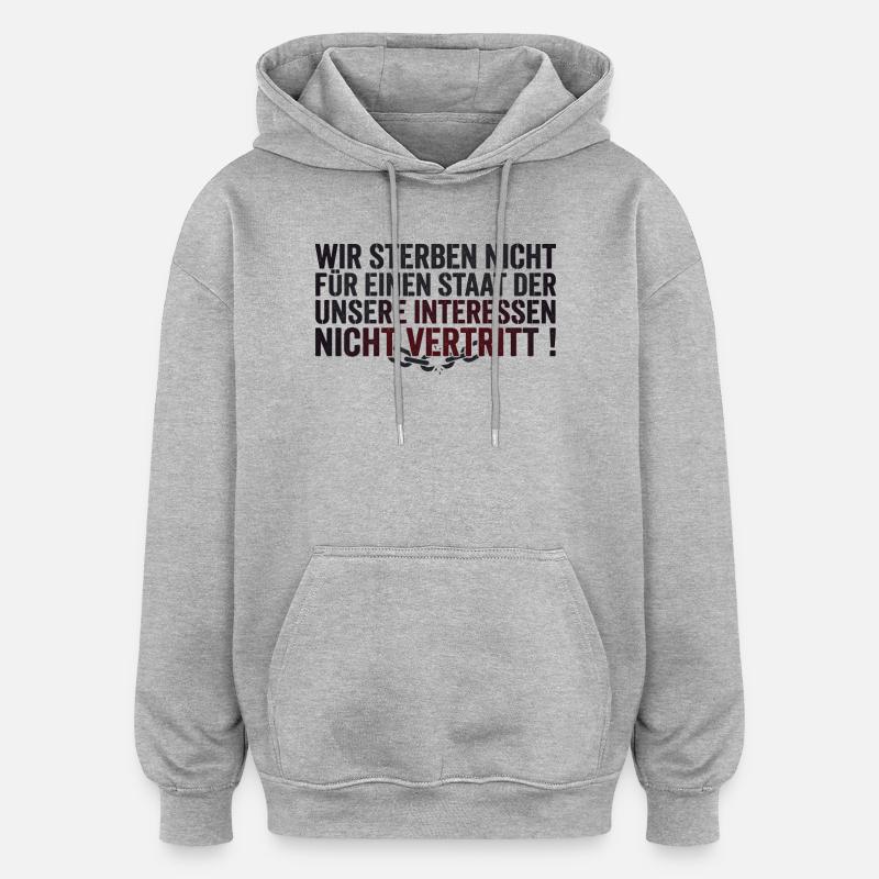 Protest Statement - Oversized Unisex Hoodie - heather grey