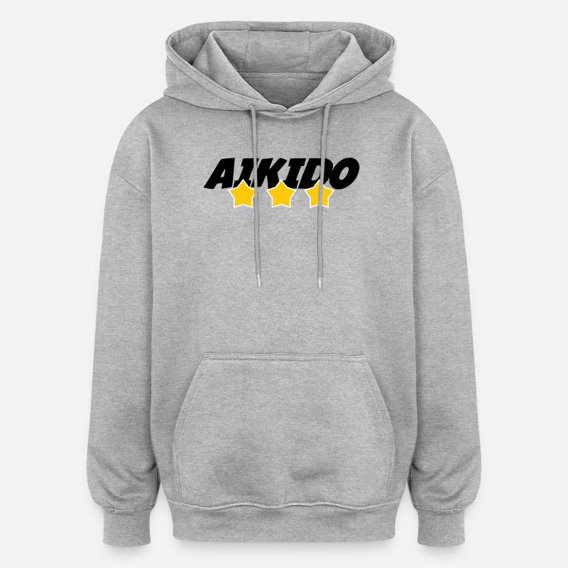 Aikido – Kampfsport – Aikido - Oversized Unisex Hoodie - Grau meliert