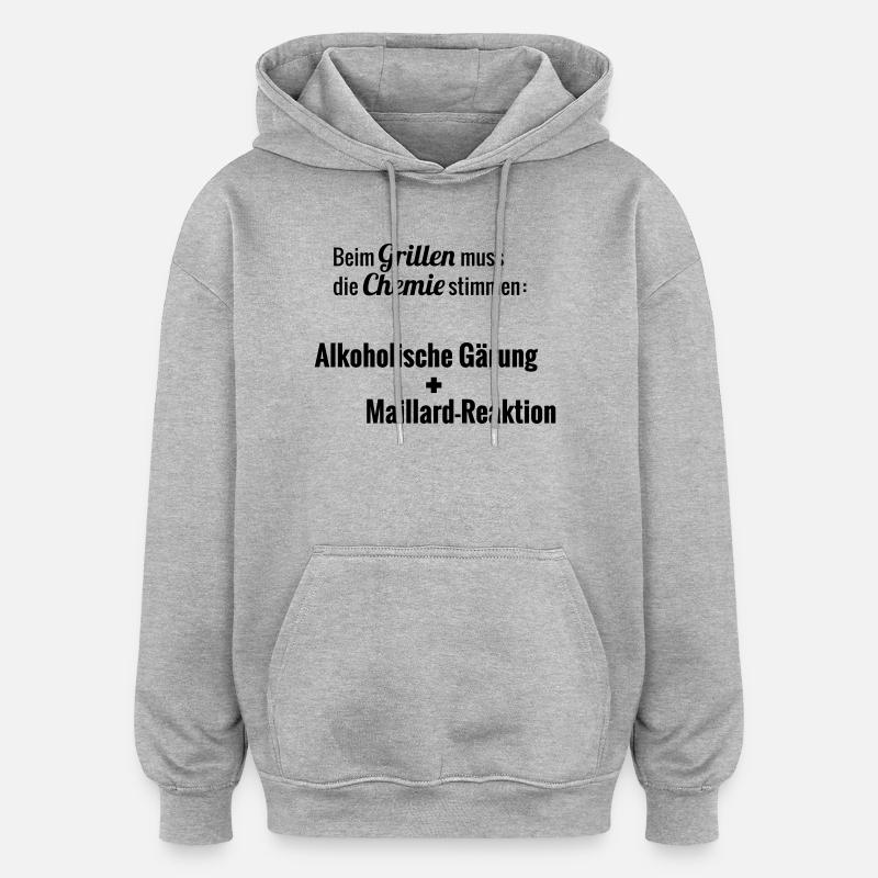 Maillard-Reaktion - Oversized Unisex Hoodie - Grau meliert