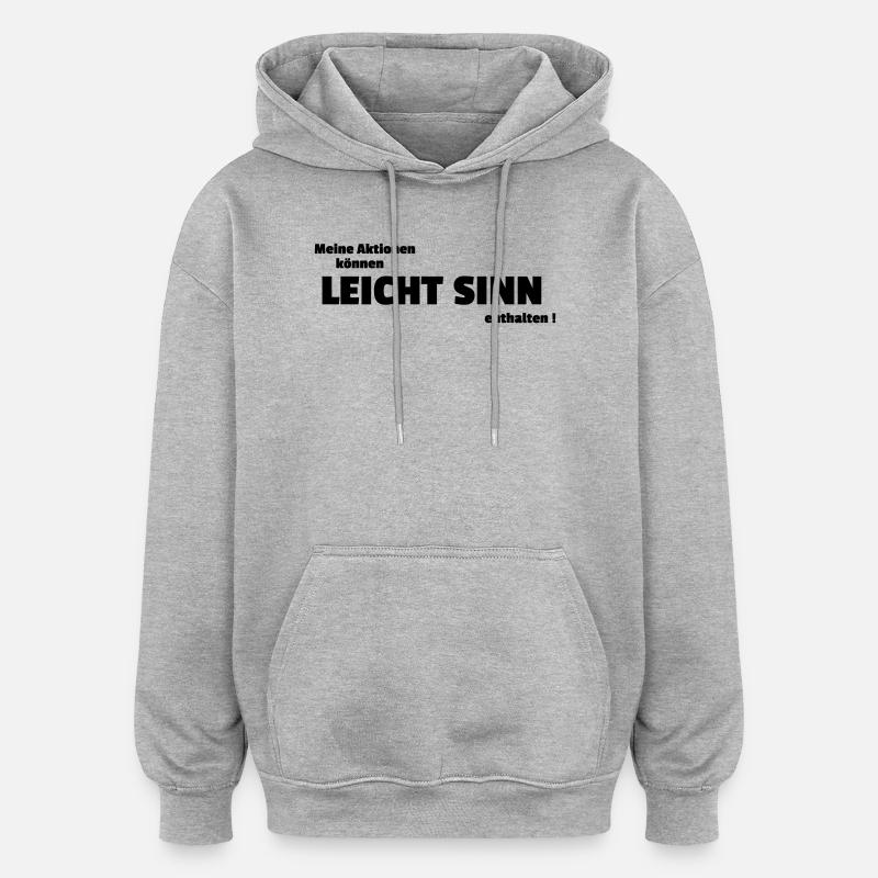 Sens de la lumière - Sweat à capuche oversize unisexe - gris chiné