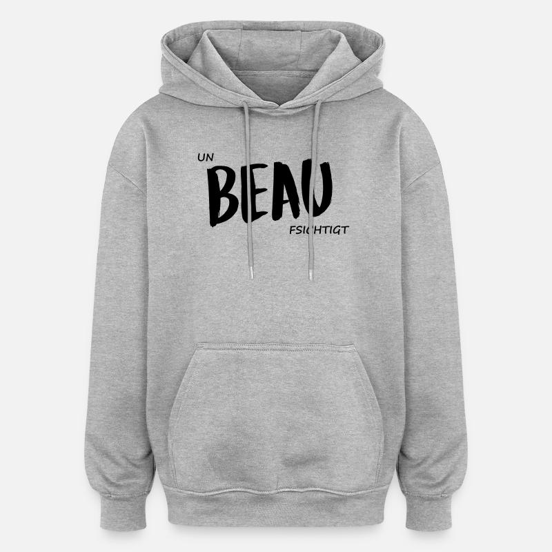 PRÉTENDANT - Sweat à capuche oversize unisexe - gris chiné