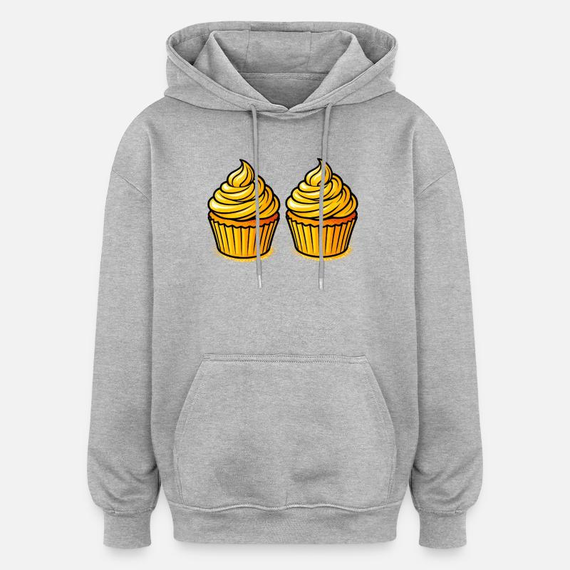 Petits gâteaux - Sweat à capuche oversize unisexe - gris chiné