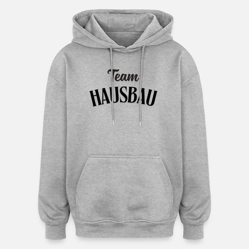 Construction de maisons d’équipe - Sweat à capuche oversize unisexe - gris chiné