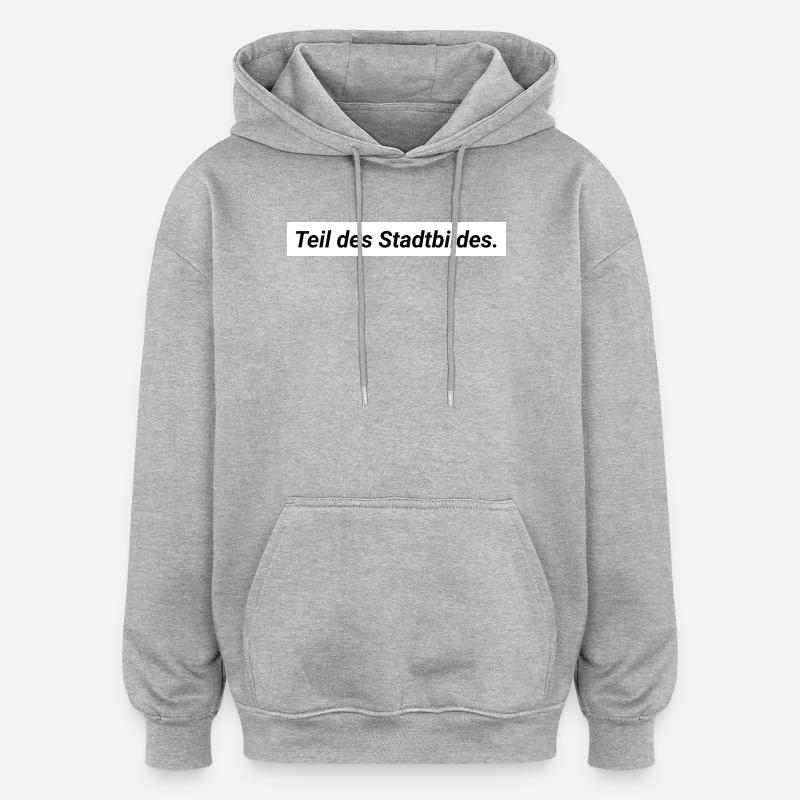 Cityscape Statement Merz Democracy Diversity - Oversized Unisex Hoodie - heather grey