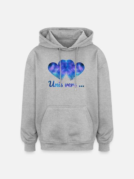 Unis vers... - Sweat à capuche oversize unisexe - gris chiné