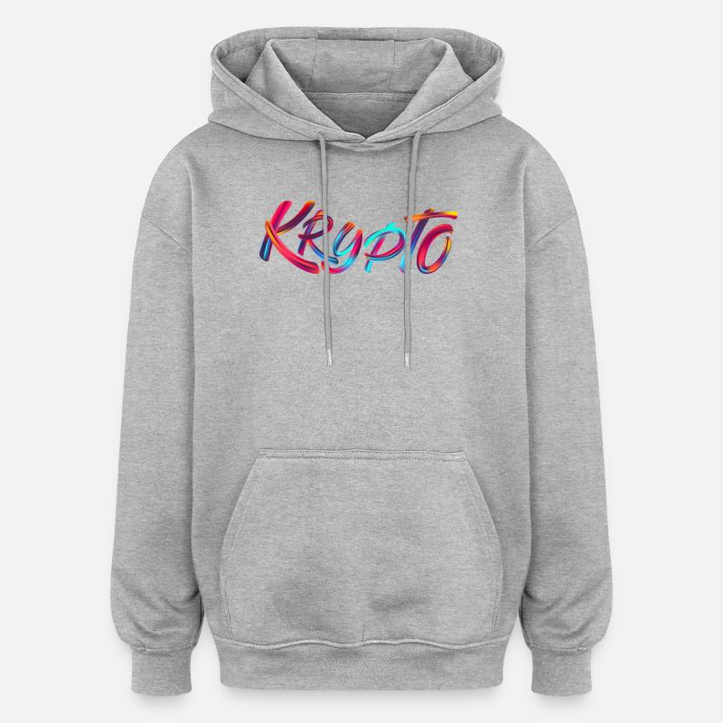 Krypto / Crypto - Oversized Unisex Hoodie - Grau meliert
