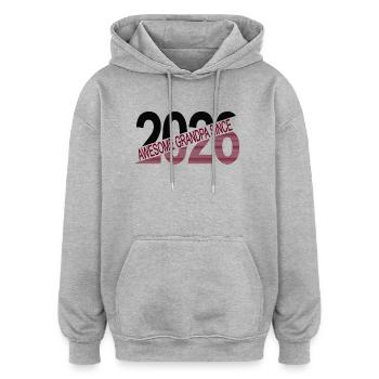 Awesome_grandpa_since_2026 - Oversized Unisex Hoodie - heather grey - Front - Noah (186cm)