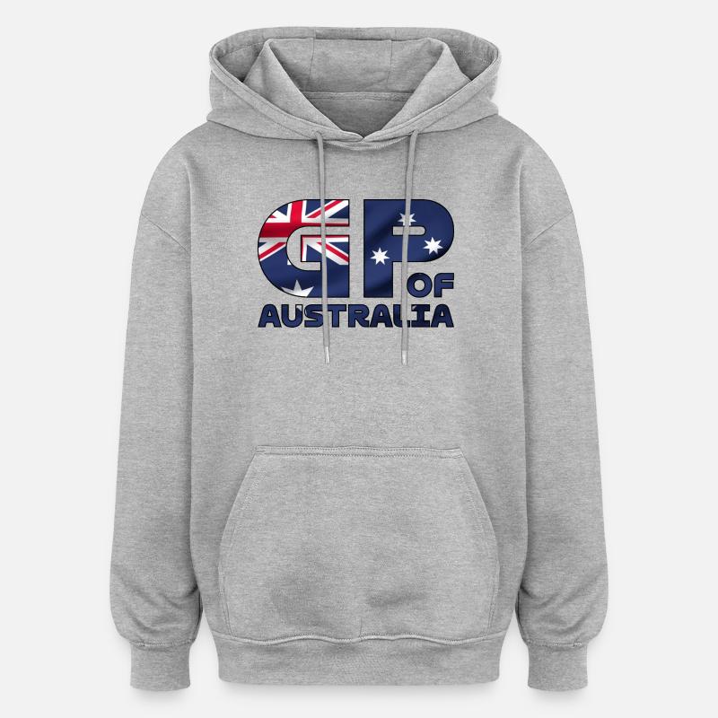 australia_gp - Sweat à capuche oversize unisexe - gris chiné