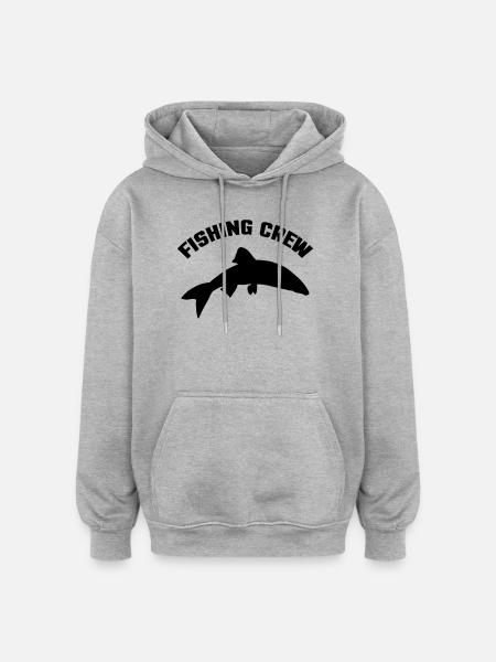 Fishing Crew - Oversized Unisex Hoodie - heather grey