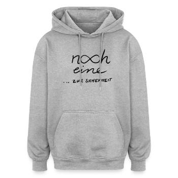 Noch eine...zur Sicherheit 2 - Oversized Unisex Hoodie - Grau meliert - Vorne - Noah (186cm)