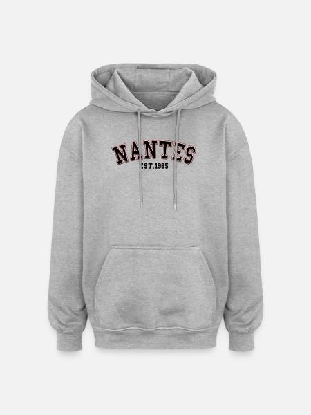 Nantes gegründet 1965 - Oversized Unisex Hoodie - Grau meliert