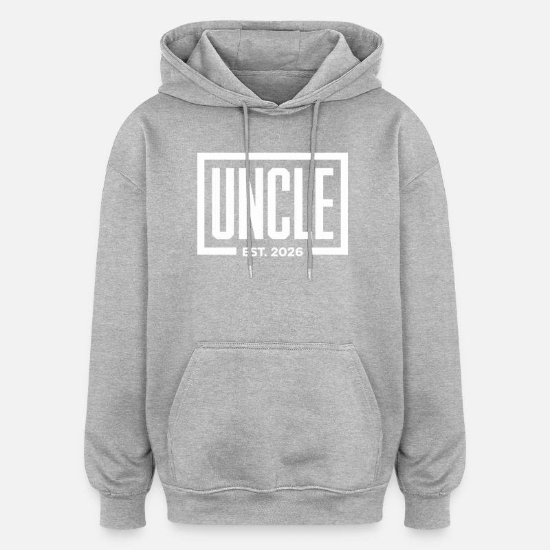 Uncle Est. 2026 Logo - Oversized Unisex Hoodie - heather grey