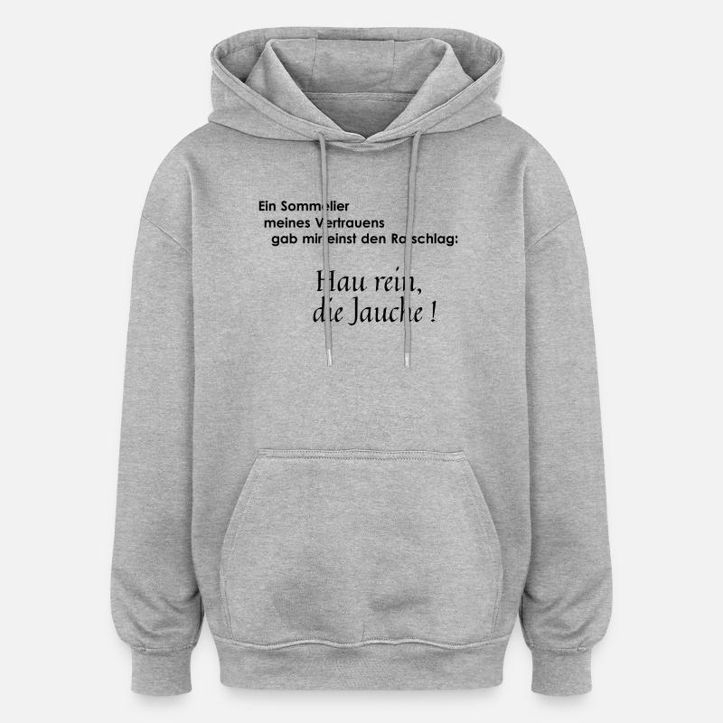 sommelier - Sweat à capuche oversize unisexe - gris chiné