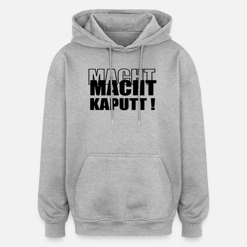 DÉTRUIT - Sweat à capuche oversize unisexe - gris chiné