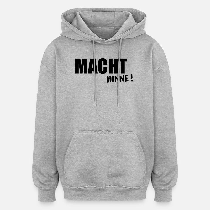 Faites-le - Sweat à capuche oversize unisexe - gris chiné