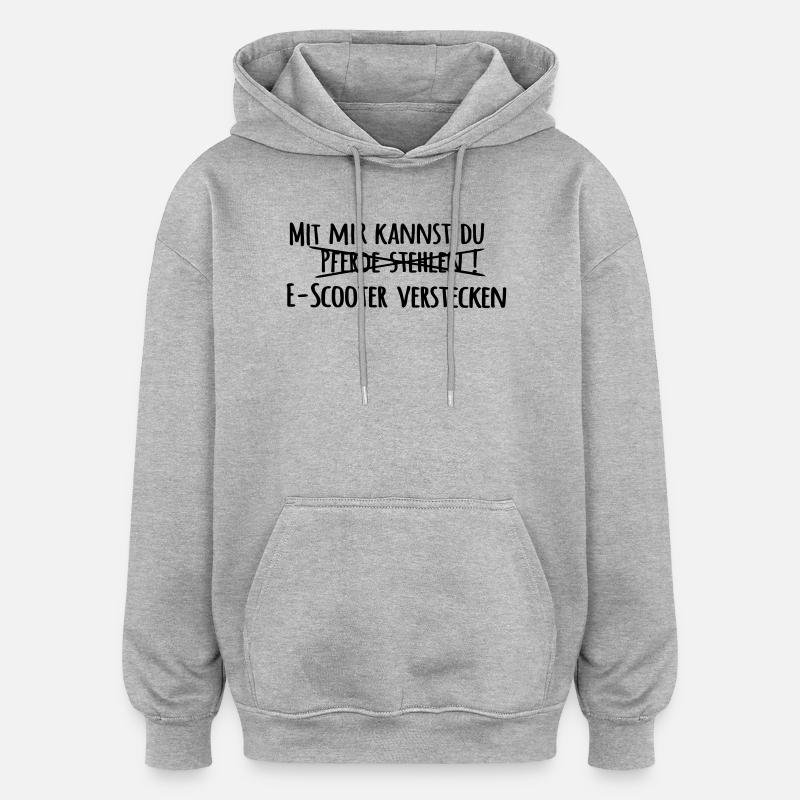 Vol de chevaux - Sweat à capuche oversize unisexe - gris chiné