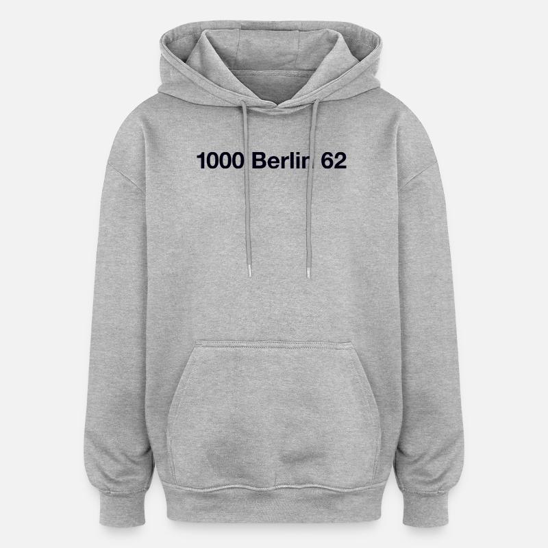Berlin 62 Schöneberg - Sweat à capuche oversize unisexe - gris chiné
