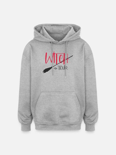 Witch on Tour Logo - Oversized Unisex Hoodie - heather grey