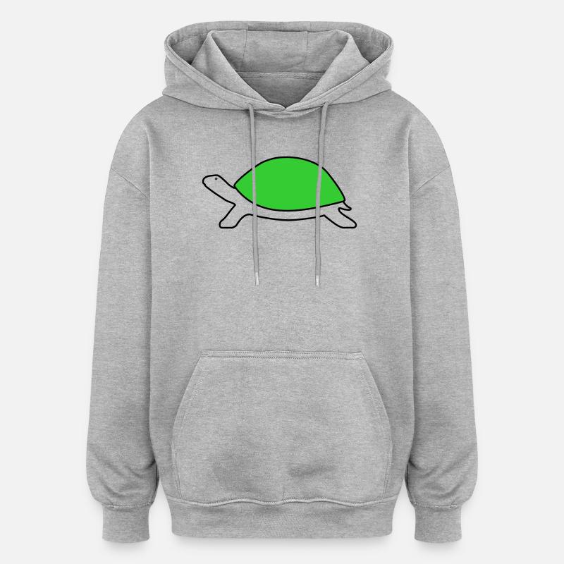 Tortue - Sweat à capuche oversize unisexe - gris chiné