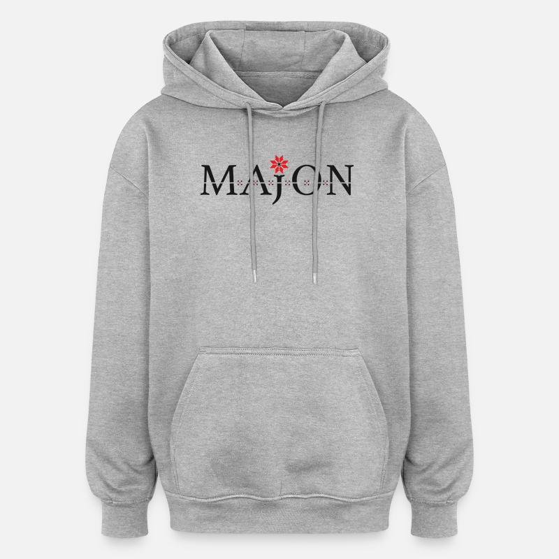 Majon - Jumper - Sweat à capuche oversize unisexe - gris chiné