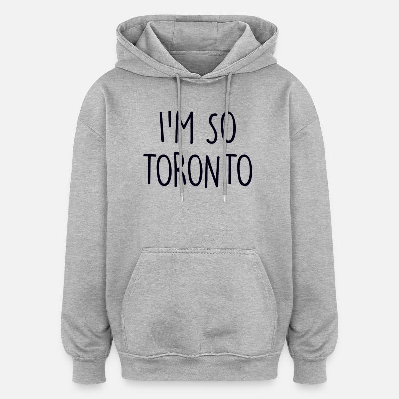 Toronto, Canada - Sweat à capuche oversize unisexe - gris chiné