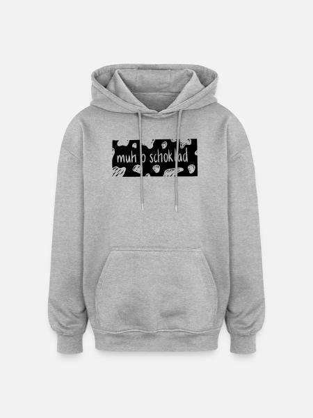 Muh o Schoklad - Oversized Unisex Hoodie - heather grey