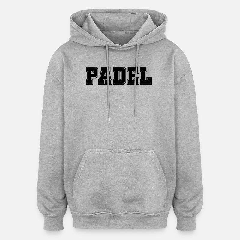 Padel Gras. - Sweat à capuche oversize unisexe - gris chiné