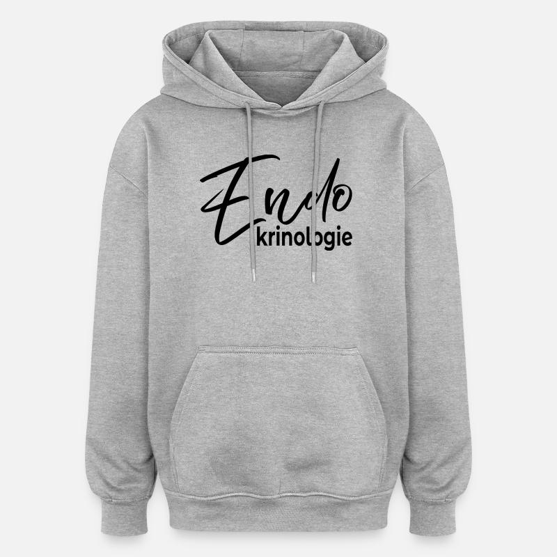 Endocrinologie thyroïdienne - Sweat à capuche oversize unisexe - gris chiné