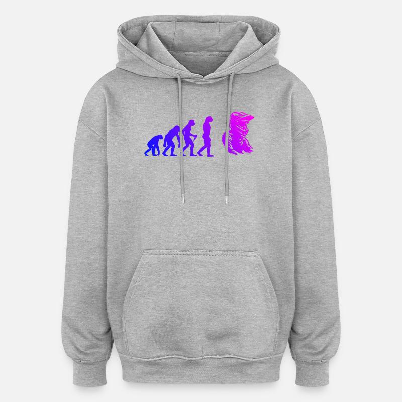 Statement for all motocross - Oversized Unisex Hoodie - heather grey