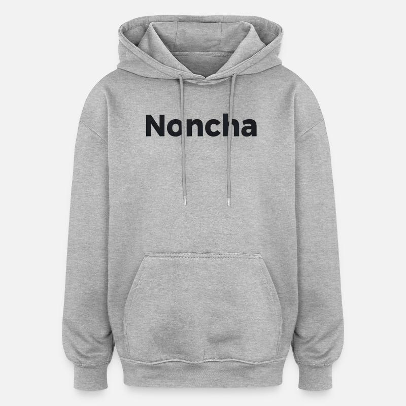 Noncha - Sweat à capuche oversize unisexe - gris chiné