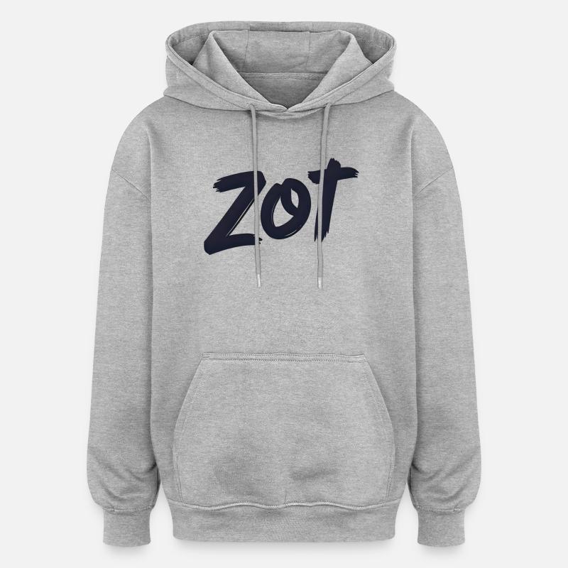 Zot – Flämisches Statement-Hemd - Oversized Unisex Hoodie - Grau meliert