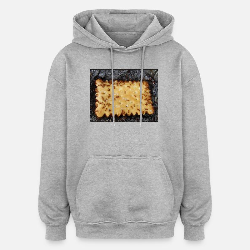 Cookie - Malchance - Sweat à capuche oversize unisexe - gris chiné