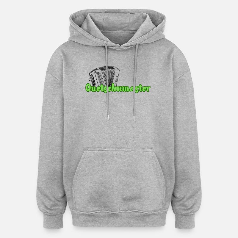 Maître Squeezebox - Sweat à capuche oversize unisexe - gris chiné