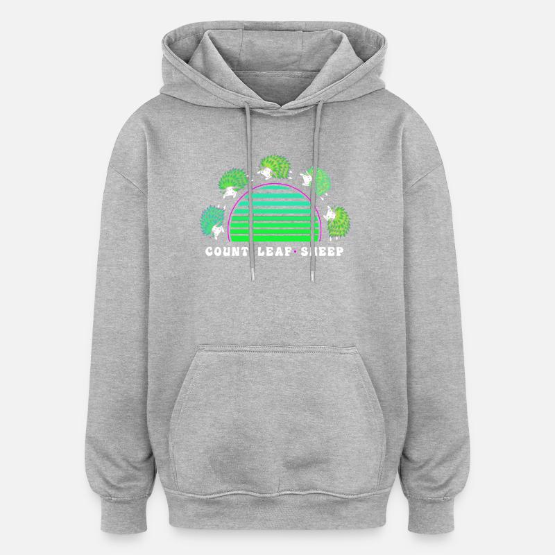 escargot - Sweat à capuche oversize unisexe - gris chiné