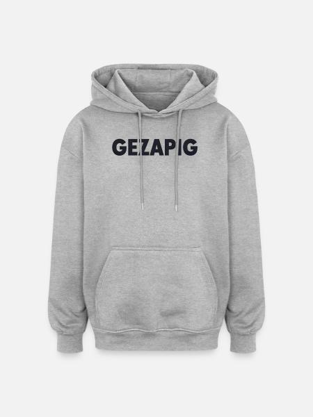 Lazy – Flemish Relaxed Mood - Oversized Unisex Hoodie - heather grey