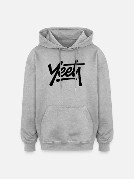 Yeet - Funny Gen Alpha Memes - Oversized Unisex Hoodie - heather grey
