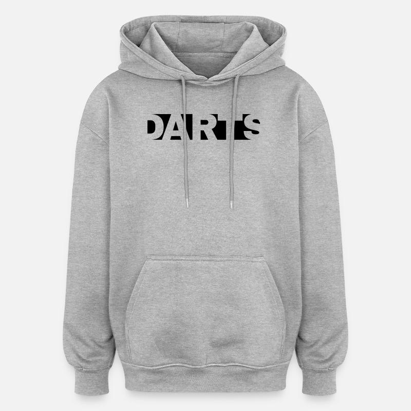 Fléchettes, fléchettes - Sweat à capuche oversize unisexe - gris chiné