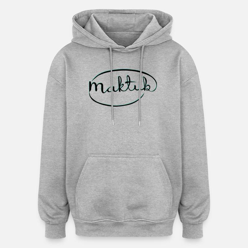 MakeKita Mint Script - Oversized Unisex Hoodie - heather grey